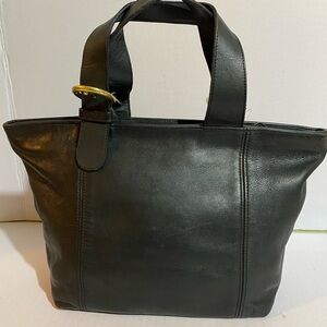 COPY - Coach vintage black leather tote handbag